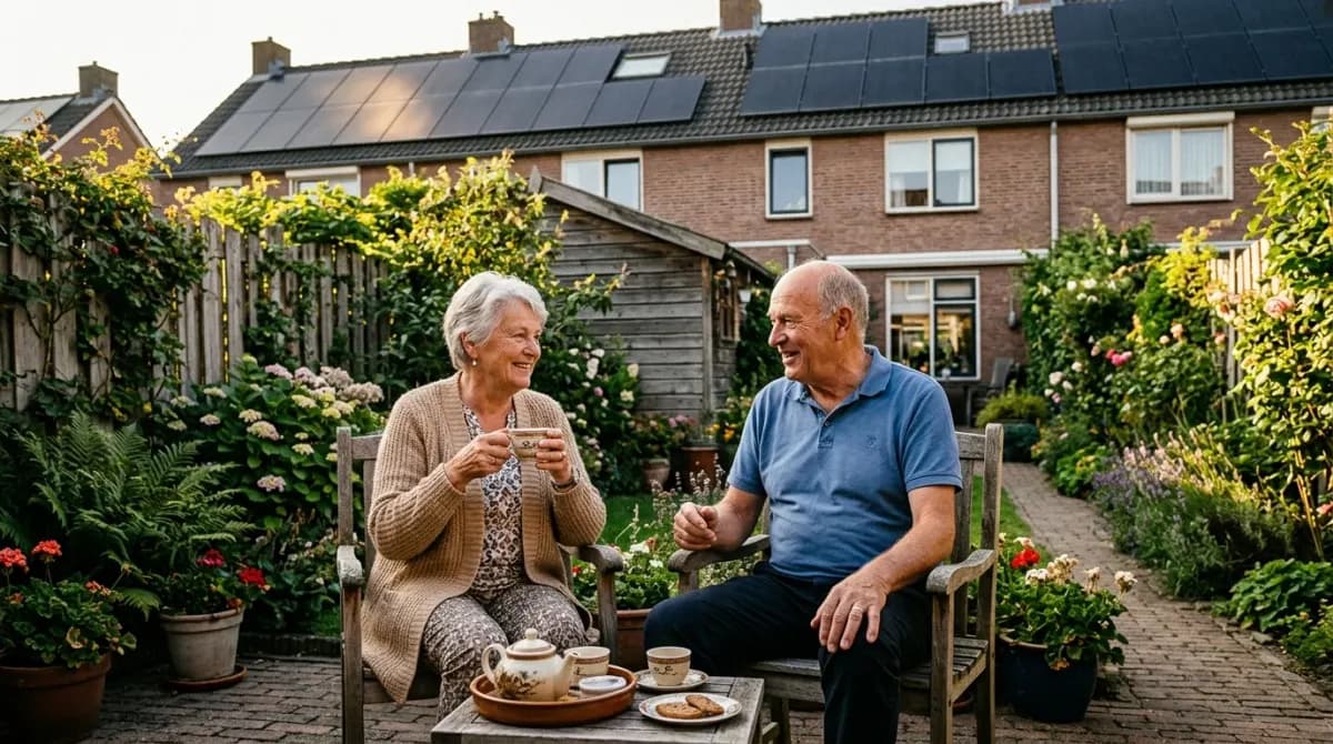 Bewoner bekijkt energiefactuur aan de keukentafel