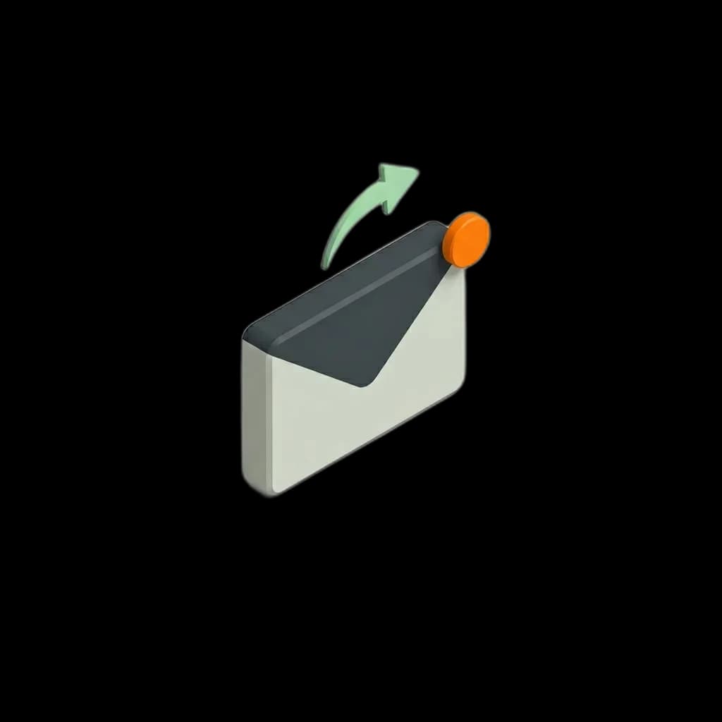 Isometrische illustratie van een email contacticoon