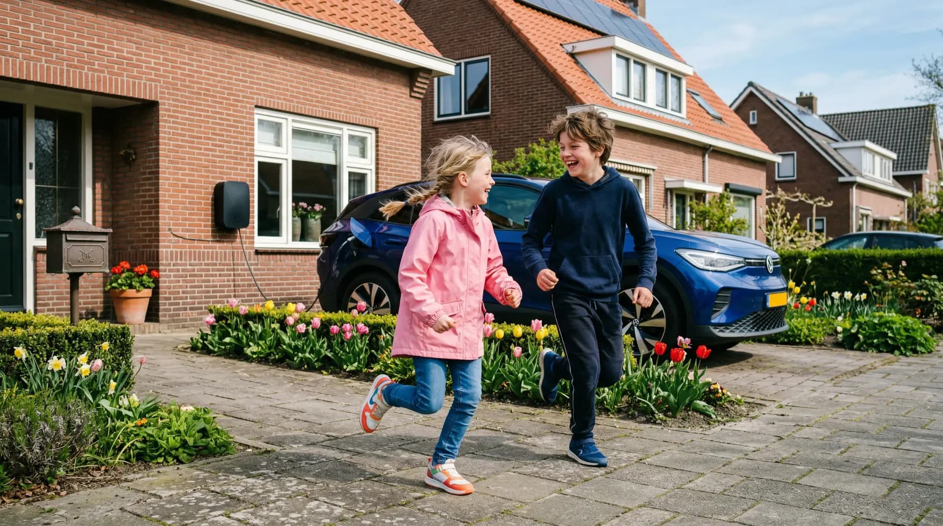 Close-up van Zaptec Go 2 display tijdens actieve laadsessie