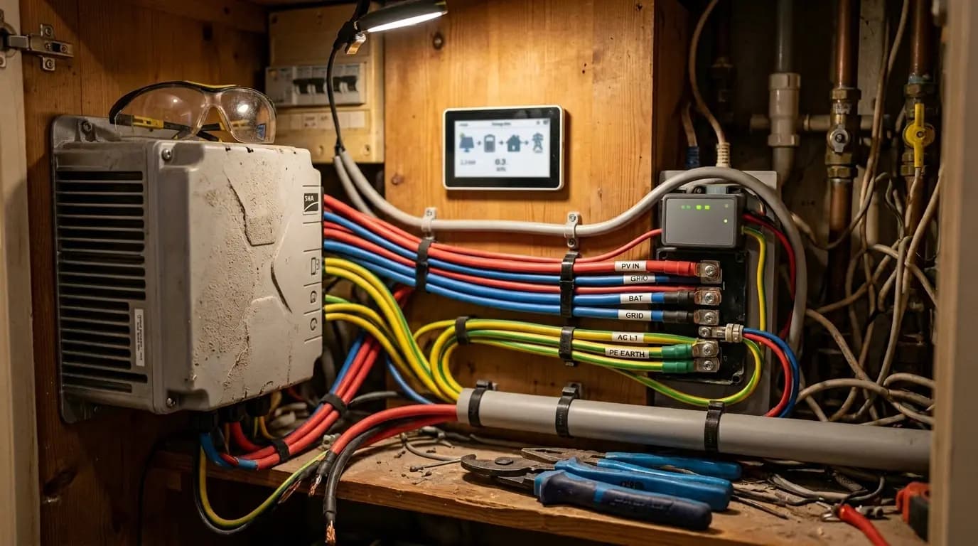 Victron MultiPlus-II inverter geinstalleerd in meterkast Nederlandse woning