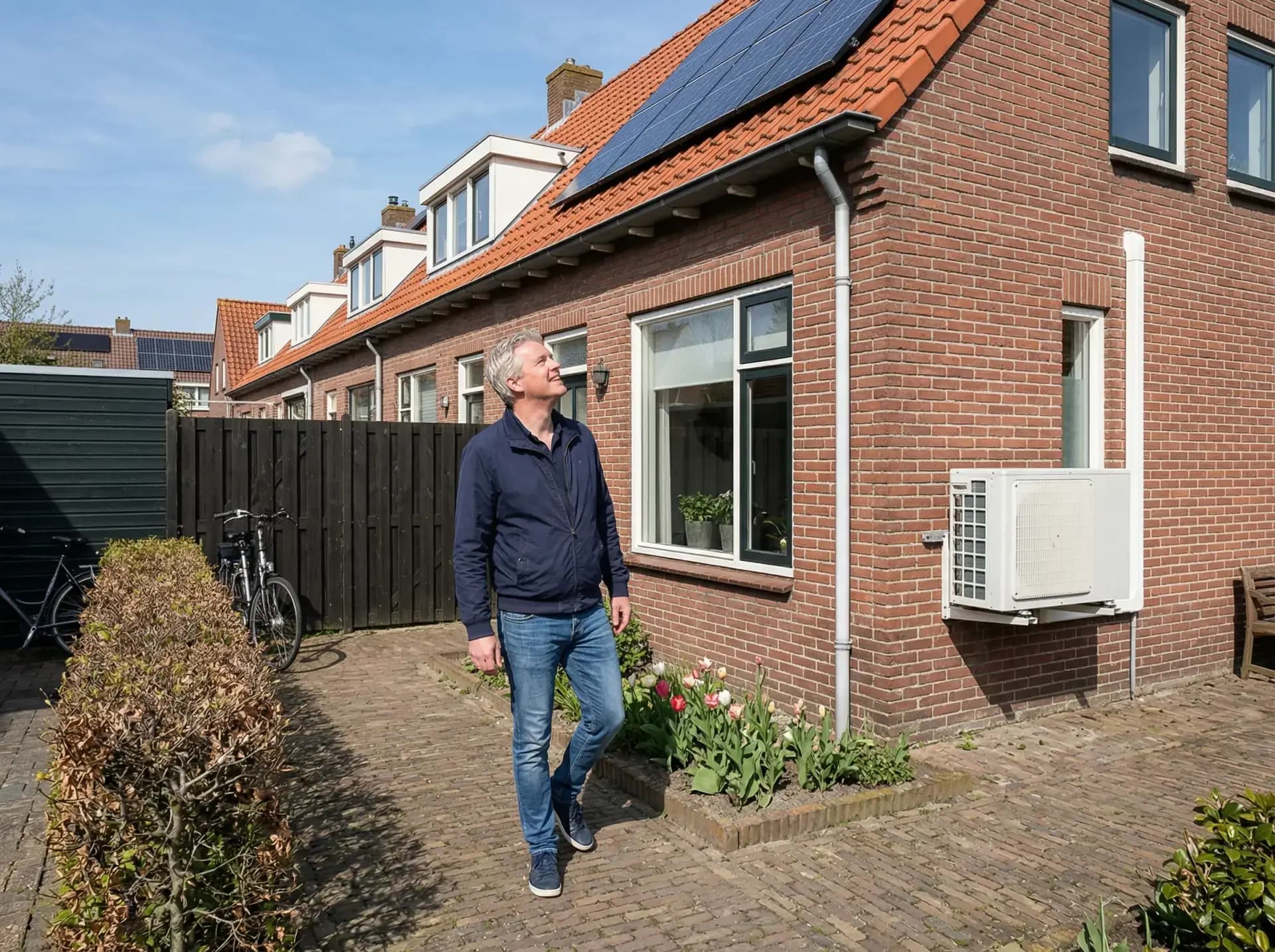 Energieadviseur berekent netto kosten warmtepomp na subsidie met huiseigenaar