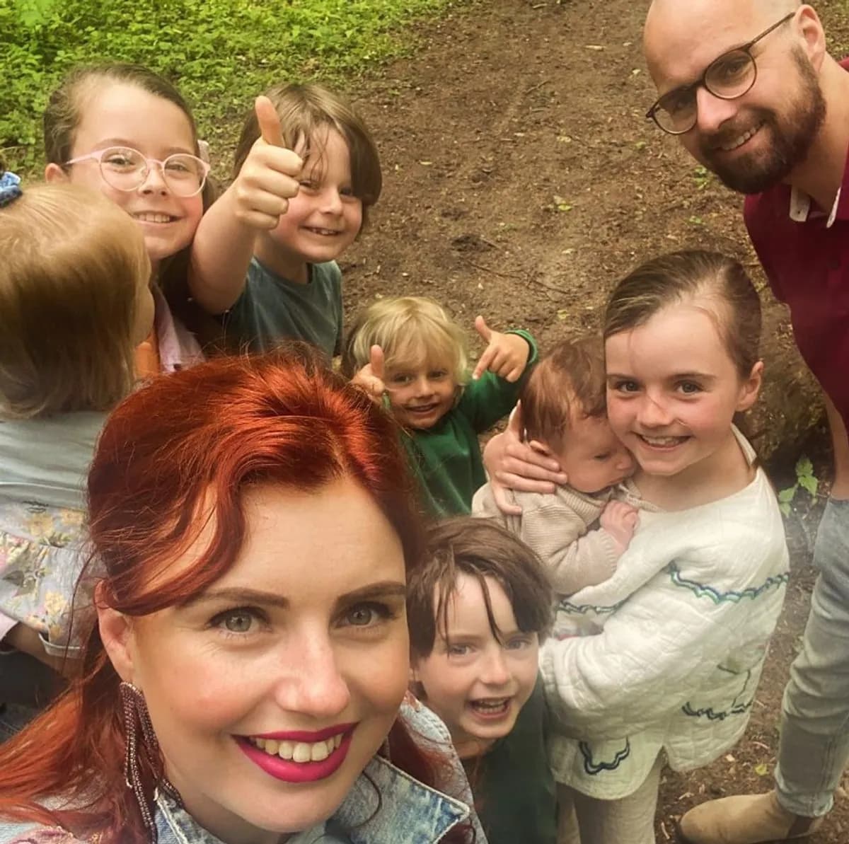 Laurens Goeree met zijn gezin in de natuur