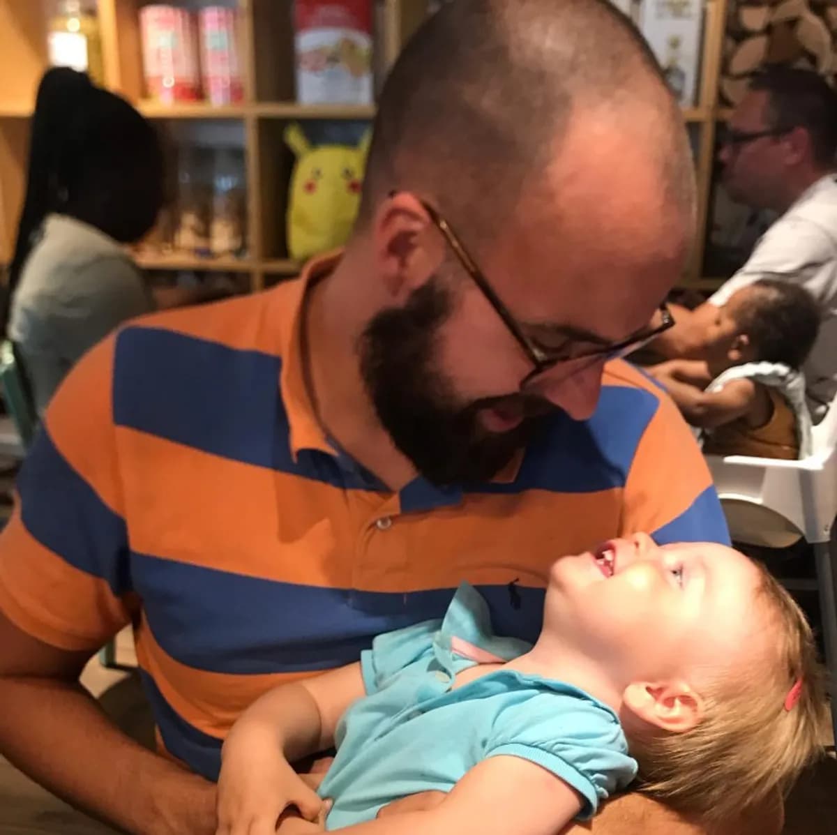 Laurens Goeree met zijn zoon