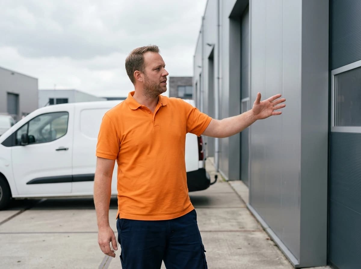 Ondernemer bespreekt zakelijke energieopslag met Anteas adviseur bij bedrijfspand
