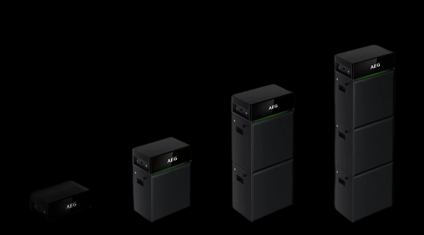 AEG Solarcube modules gestapeld voor extra opslagcapaciteit