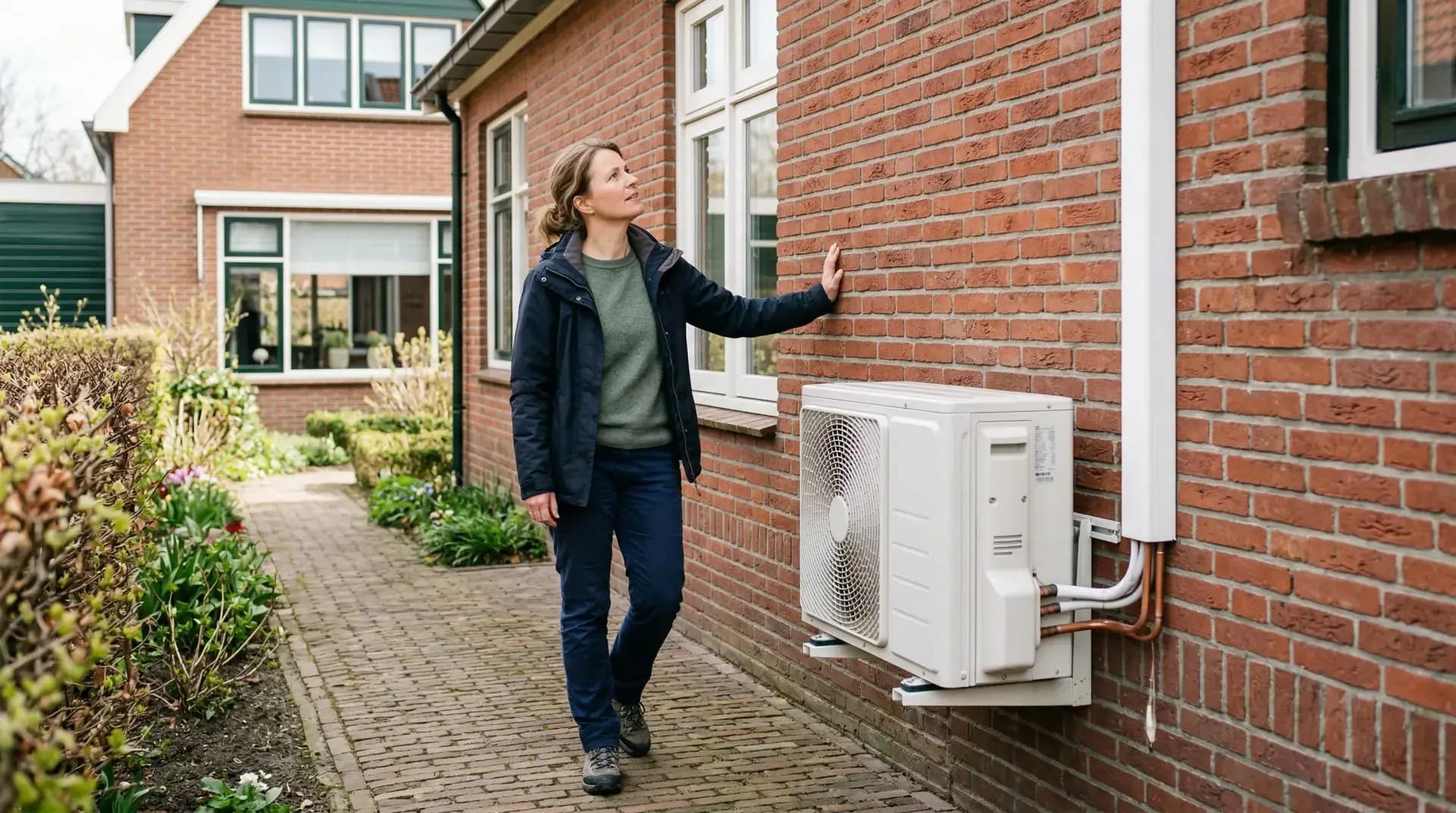 Huiseigenaar bekijkt energielabel van een goed geïsoleerde woning