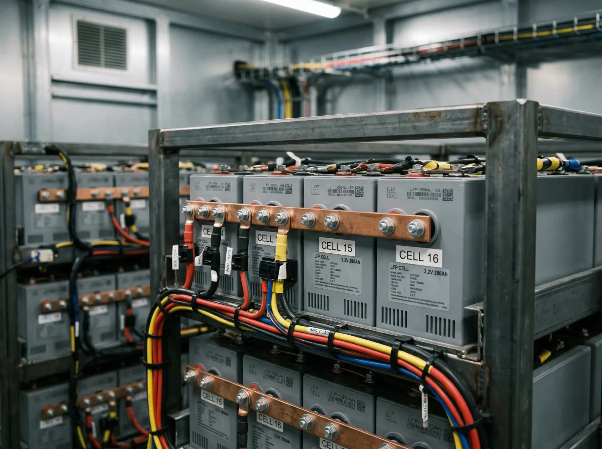 Technische componenten van een batterij energieopslagsysteem, LFP batterijmodules