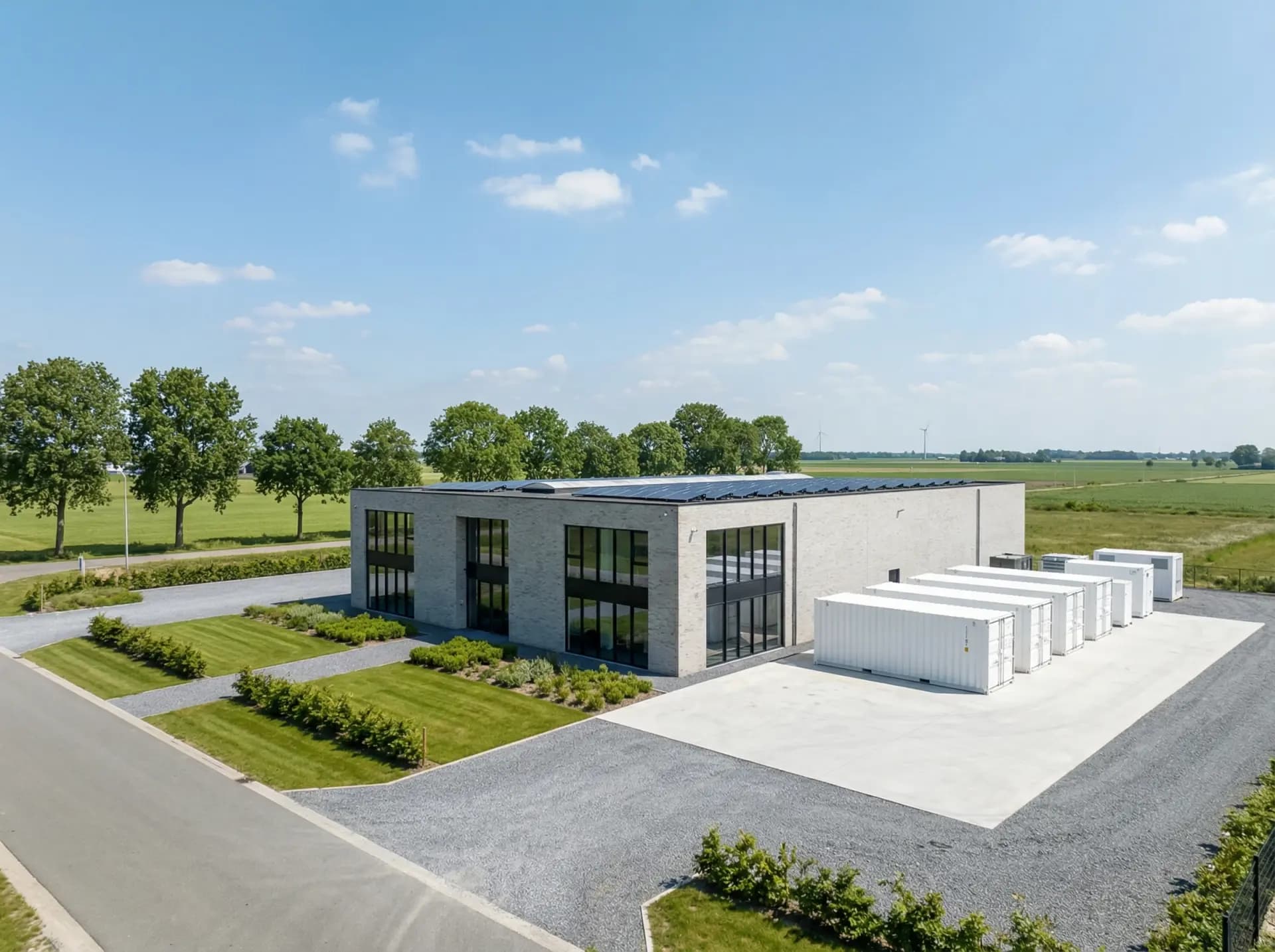 Schematisch overzicht value stacking zakelijke batterijopslag met vier inkomstenstromen